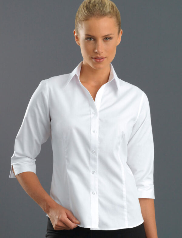 LADIES CHAMBRAY THREE QUARTER SLEEVES | CanMar Promo Corp